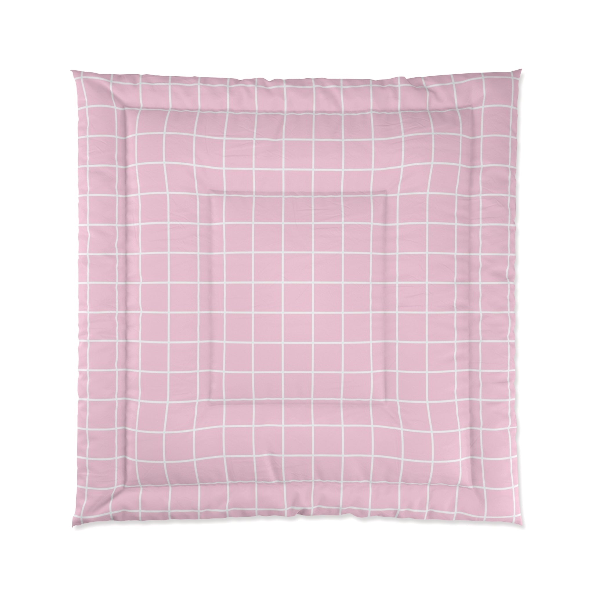 JAKKOUTTHEBXX White Grid Pink Comforter 2025