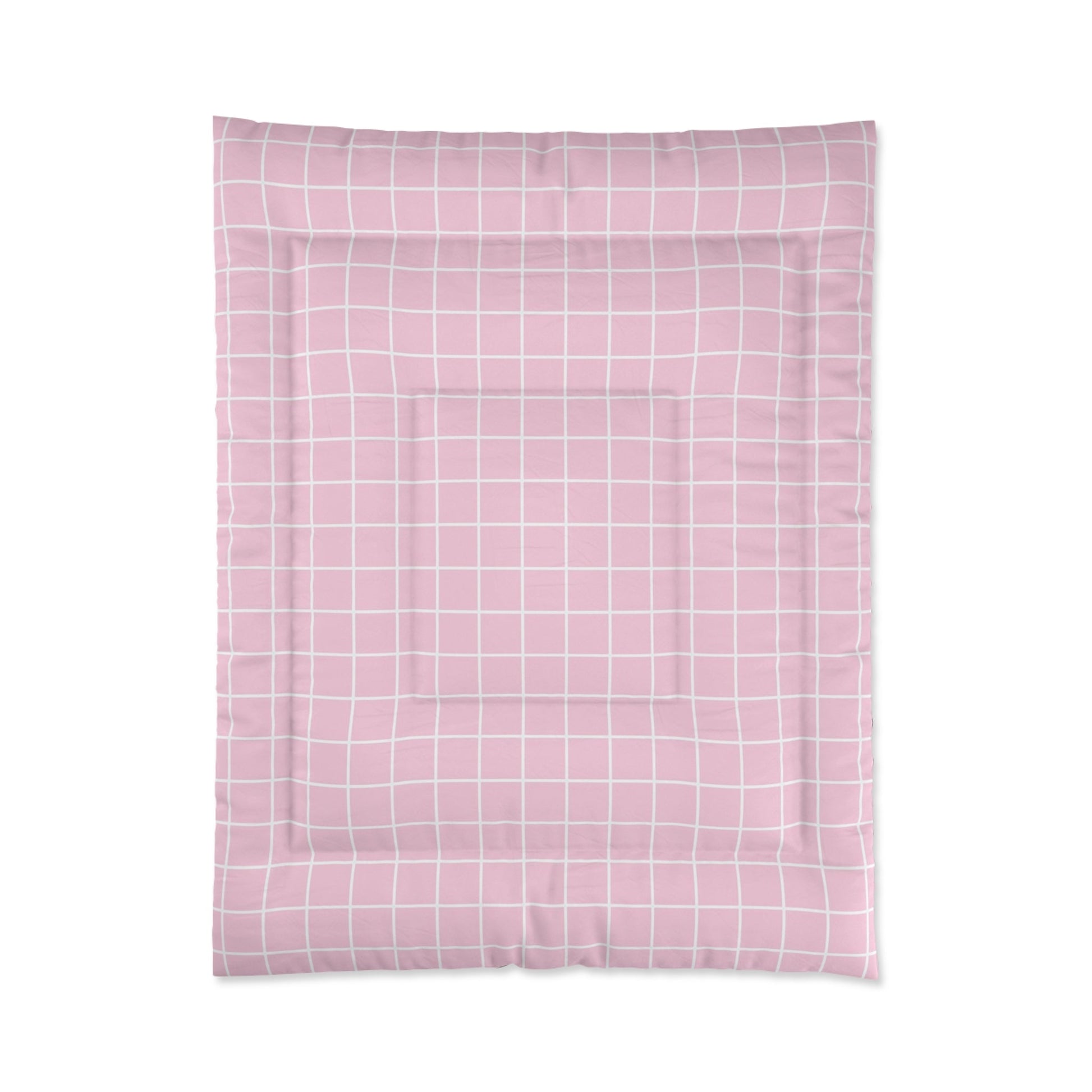 JAKKOUTTHEBXX White Grid Pink Comforter 2025