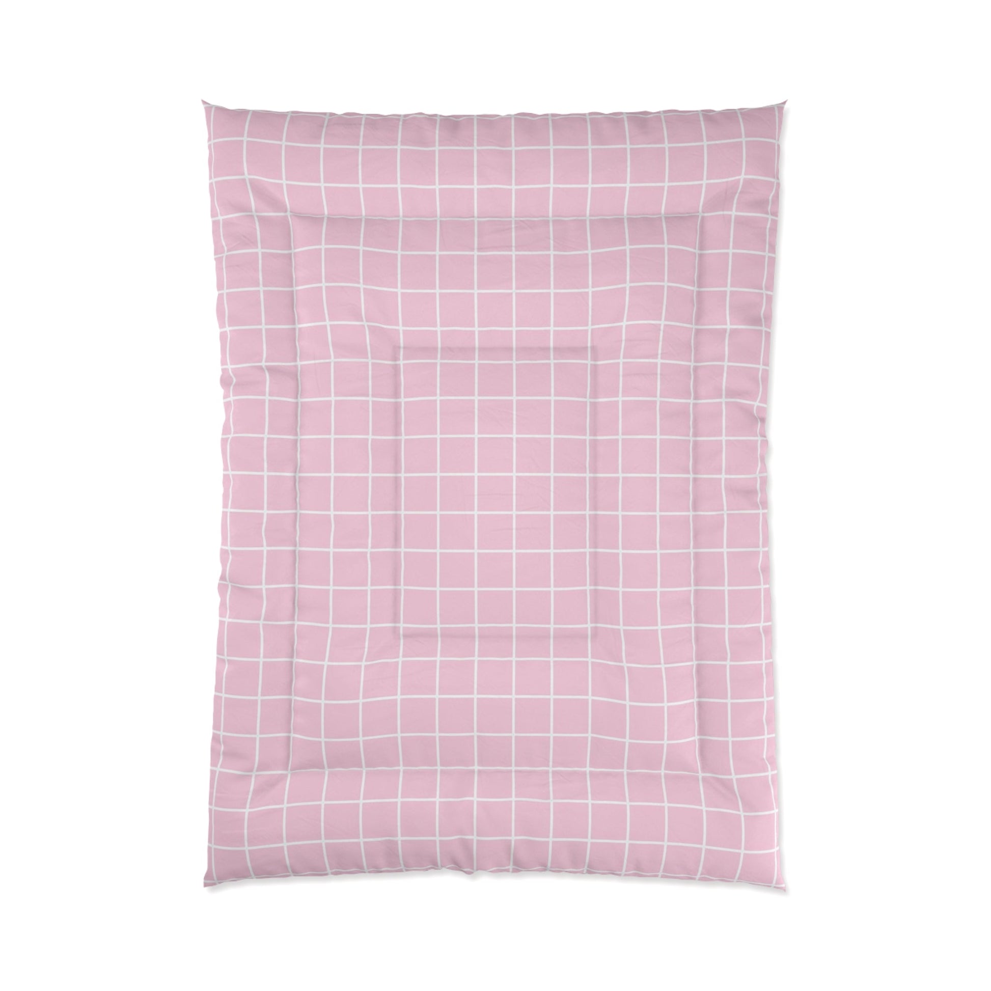 JAKKOUTTHEBXX White Grid Pink Comforter 2025