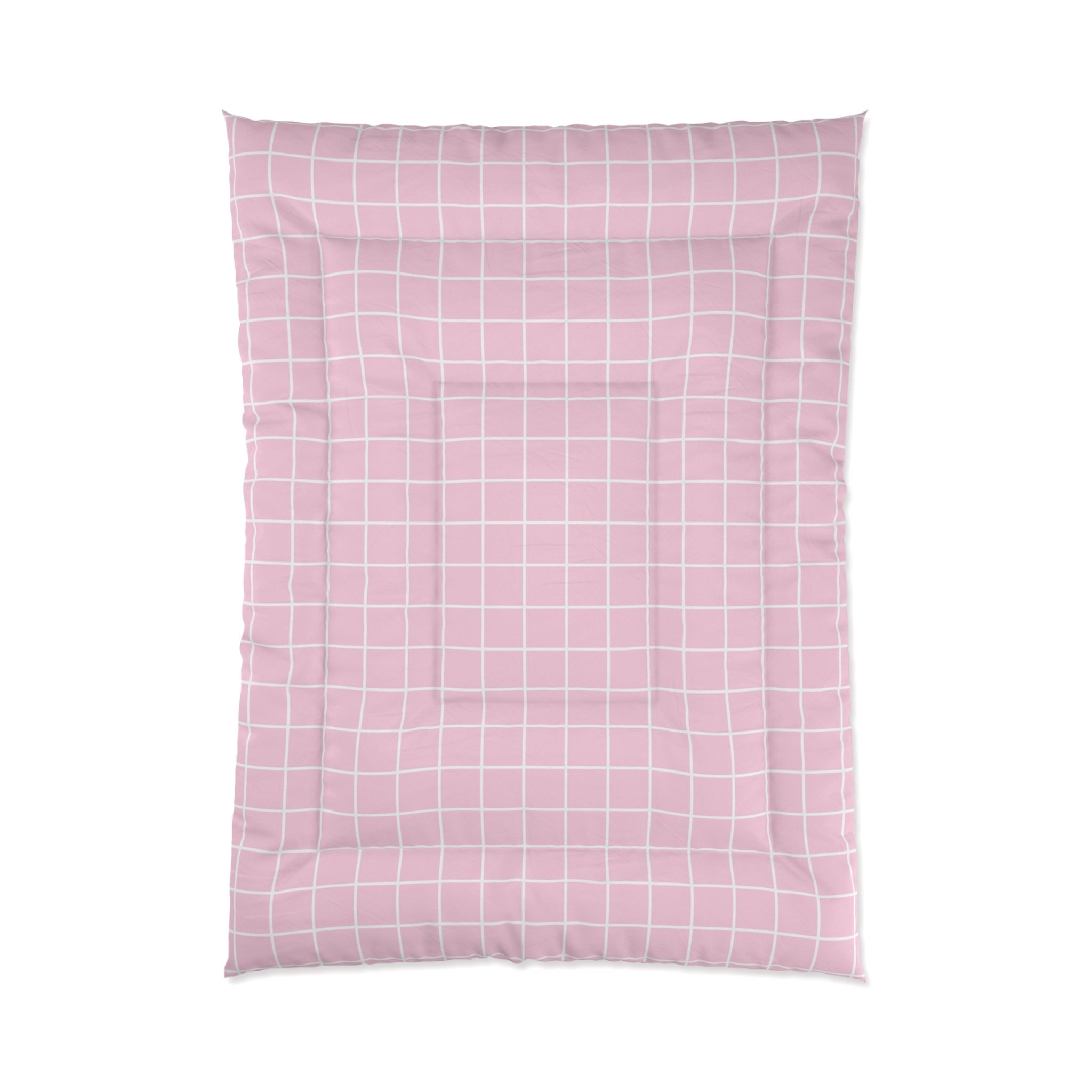 JAKKOUTTHEBXX White Grid Pink Comforter 2025