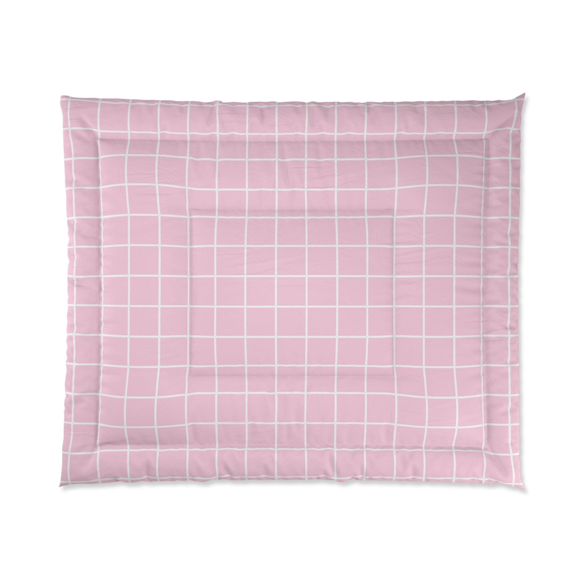 JAKKOUTTHEBXX White Grid Pink Comforter 2025