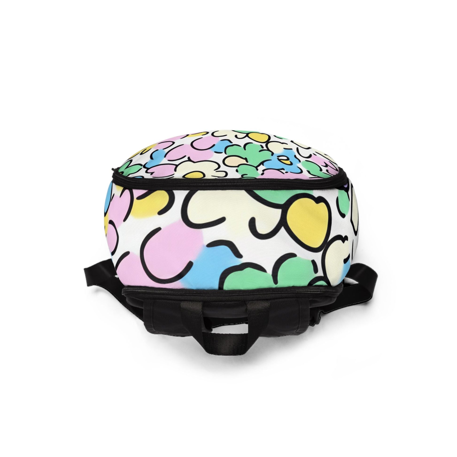 White Pastel Floral Backpack, Artsulli - Art is Long, Life is Short, Bags, , , , , , , 