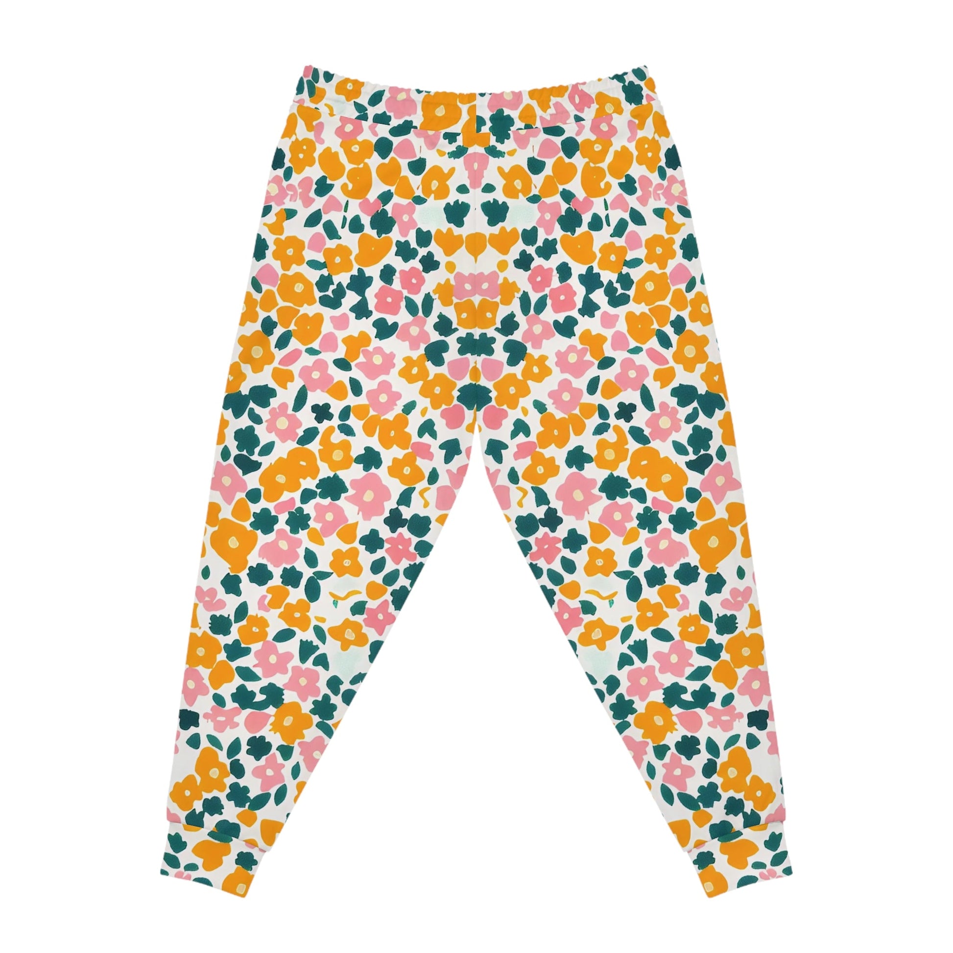 White Scattered Floral Joggers, Artsulli - Art is Long, Life is Short, All Over Prints, , , , , , , 