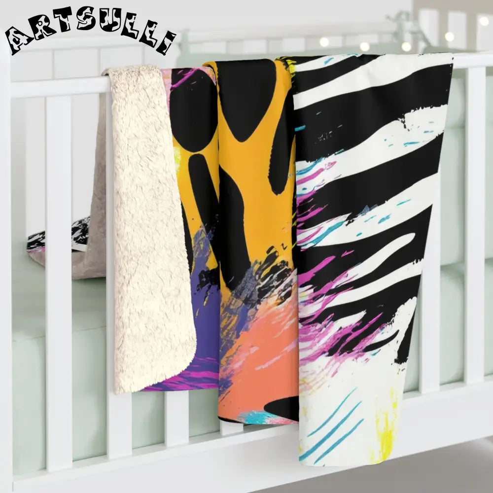 Wild Style Animal Print Cozy Fleece Blanket, Artsulli - Art is Long, Life is Short, Home Decor, , , , , , , 