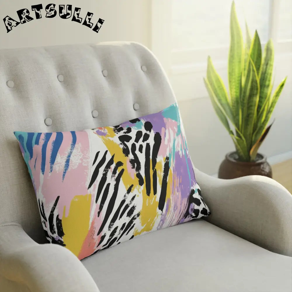 Wild Zebra Stripes and Paint Throw Pillow, Artsulli - Art is Long, Life is Short, Home Decor, , , , , , , 