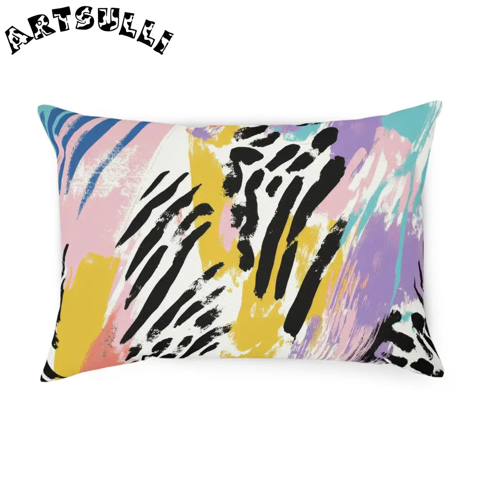 Wild Zebra Stripes and Paint Throw Pillow, Artsulli - Art is Long, Life is Short, Home Decor, Size, 19.7" × 13.8", , , , , 15721274584035
