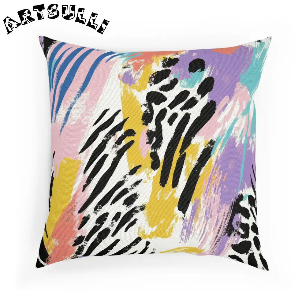 Wild Zebra Stripes and Paint Throw Pillow, Artsulli - Art is Long, Life is Short, Home Decor, , , , , , , 
