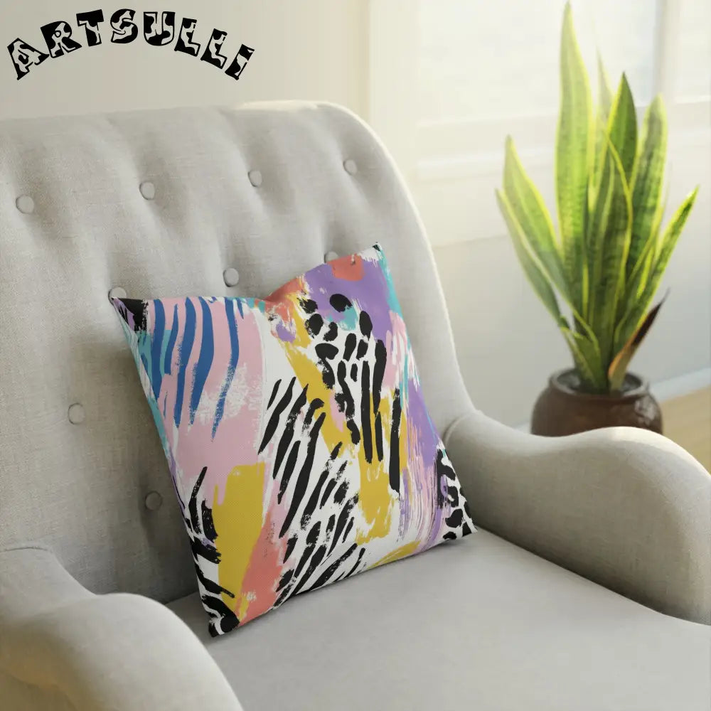 Wild Zebra Stripes and Paint Throw Pillow, Artsulli - Art is Long, Life is Short, Home Decor, , , , , , , 