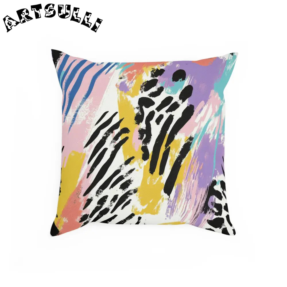 Wild Zebra Stripes and Paint Throw Pillow, Artsulli - Art is Long, Life is Short, Home Decor, , , , , , , 