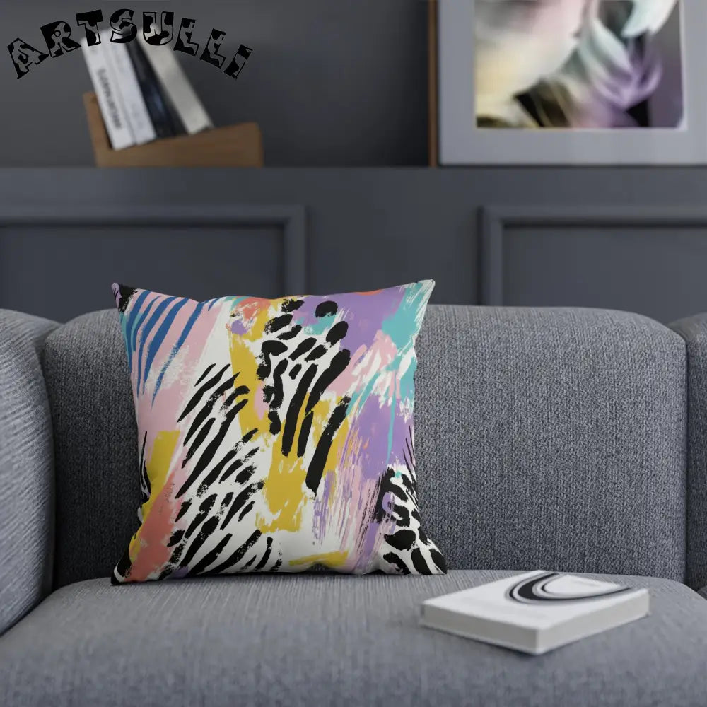 Wild Zebra Stripes and Paint Throw Pillow, Artsulli - Art is Long, Life is Short, Home Decor, , , , , , , 