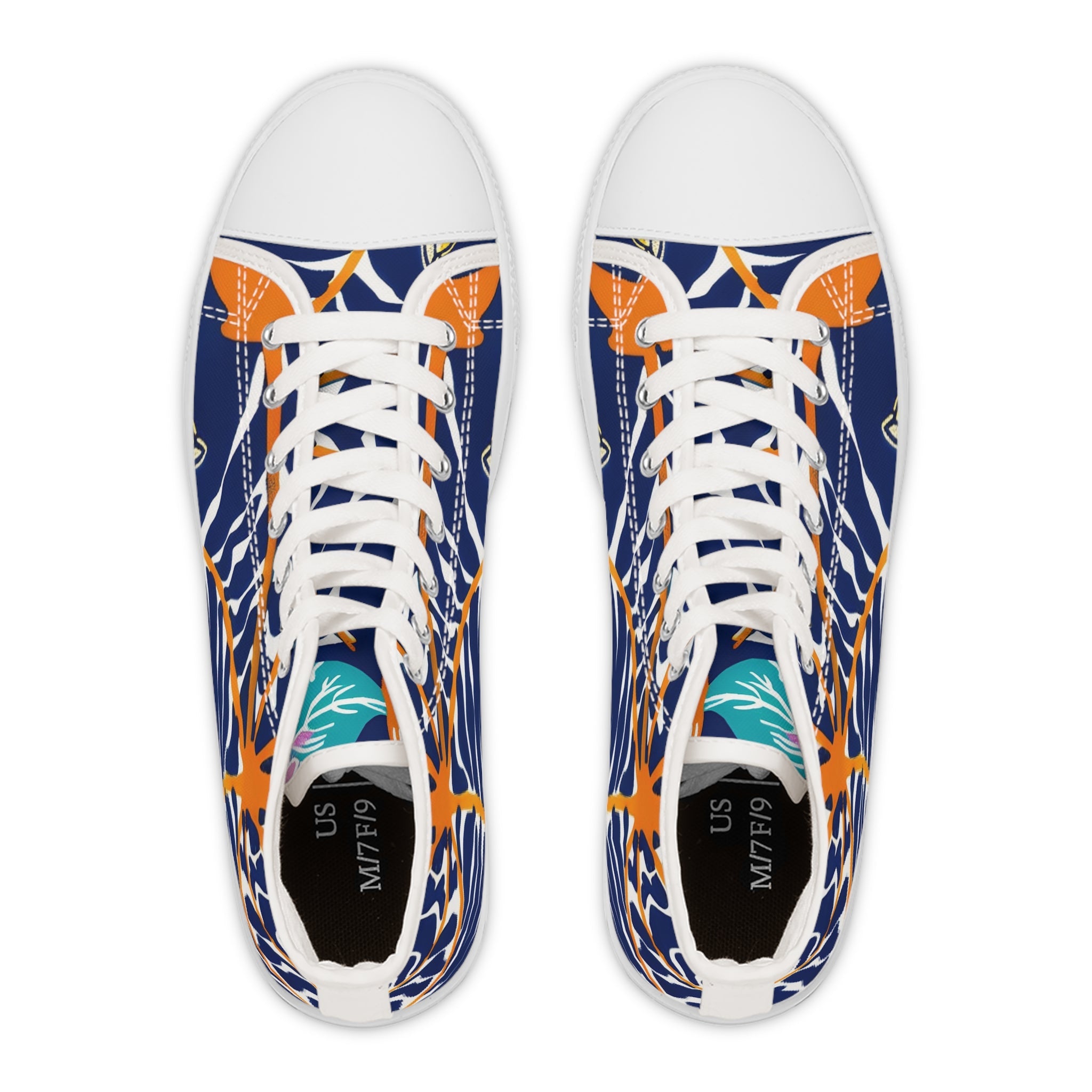 Women's Abstract Canvas High Top Sneakers, Artsulli - Art is Long, Life is Short, Shoes, , , , , , , 