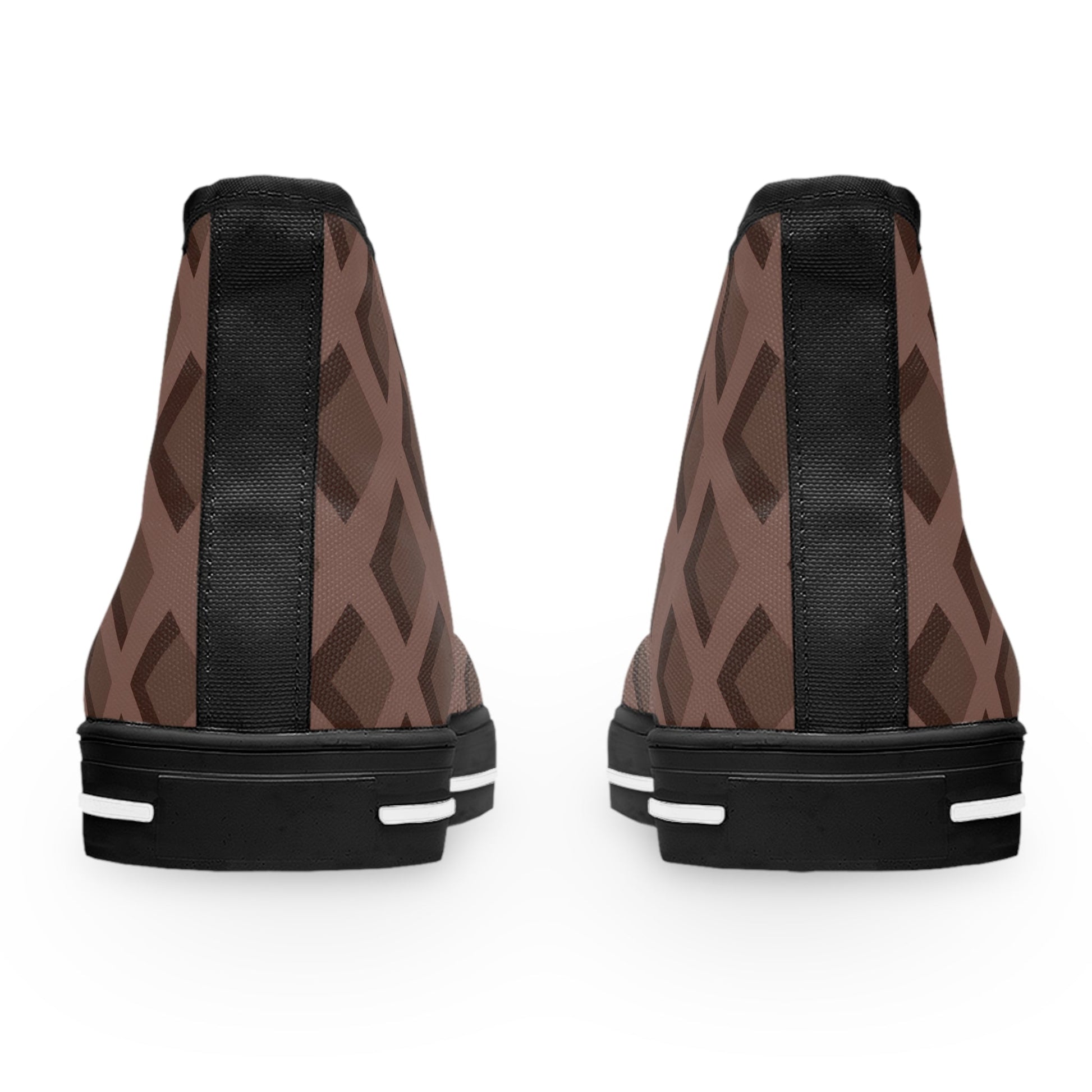Women's Brown Patterned High Tops, Artsulli - Art is Long, Life is Short, Shoes, , , , , , , 