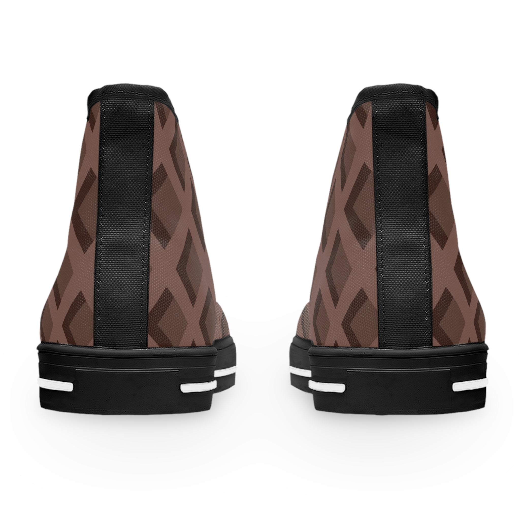 Women's Brown Patterned High Tops, Artsulli - Art is Long, Life is Short, Shoes, , , , , , , 