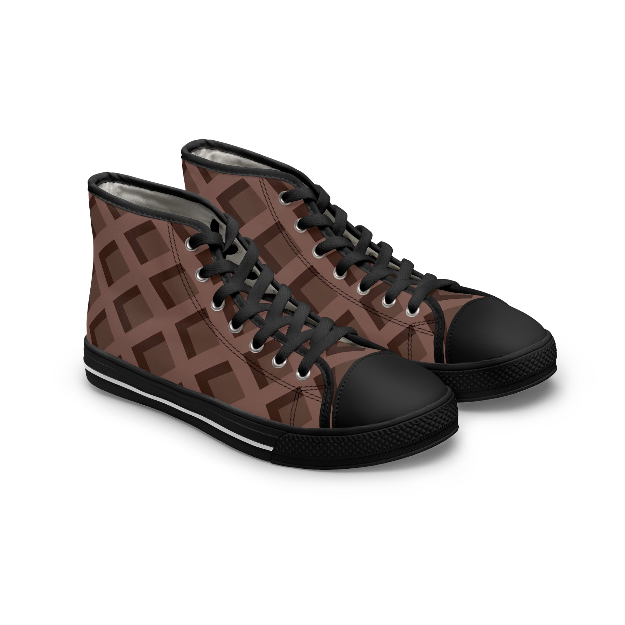 Printify Women’s Brown Patterned High Tops 2025