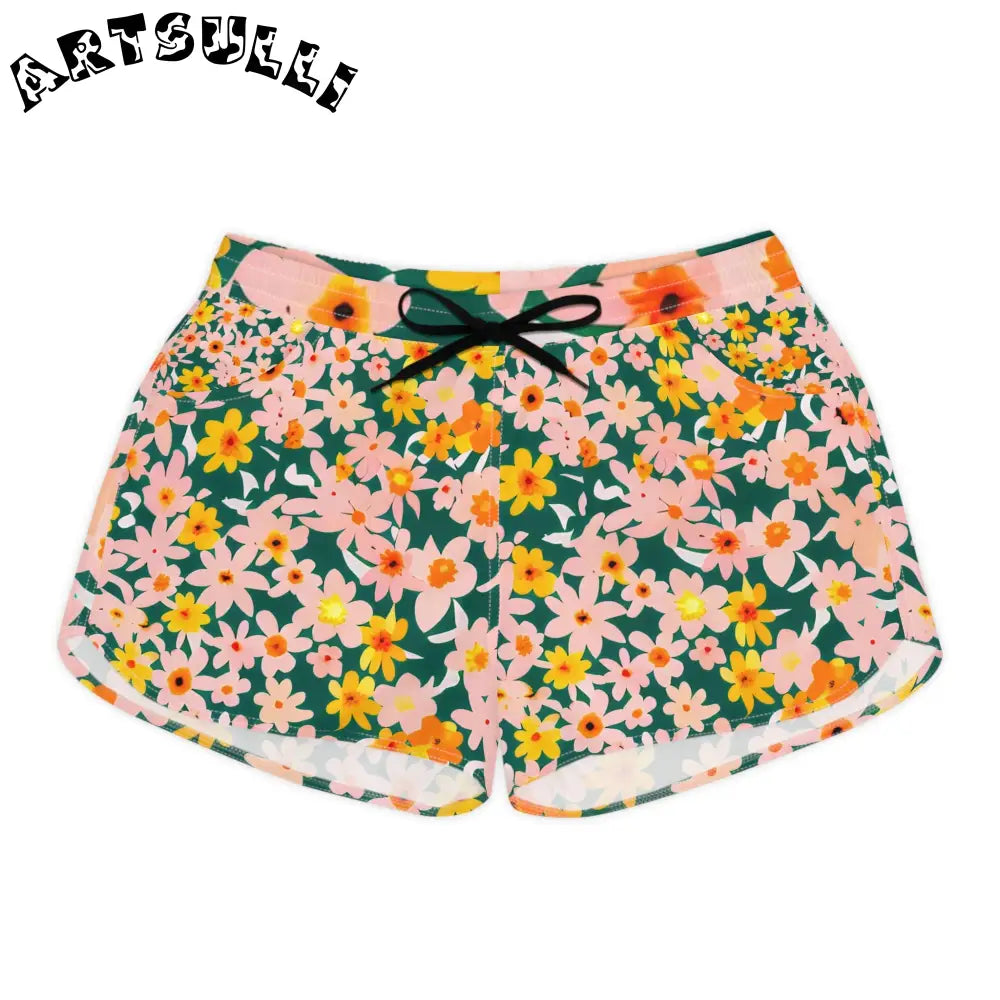 Women's Casual Shorts (AOP), Artsulli - Art is Long, Life is Short, All Over Prints, Size, S, Color, Black drawstring, , , 22705118213347662908