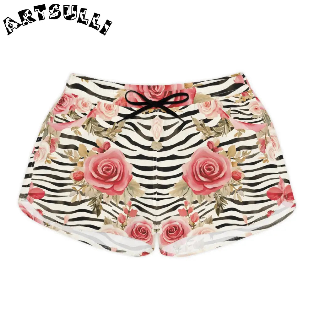 Women's Casual Shorts (AOP), Artsulli - Art is Long, Life is Short, All Over Prints, Size, S, Color, Black drawstring, , , 64785069297563969823