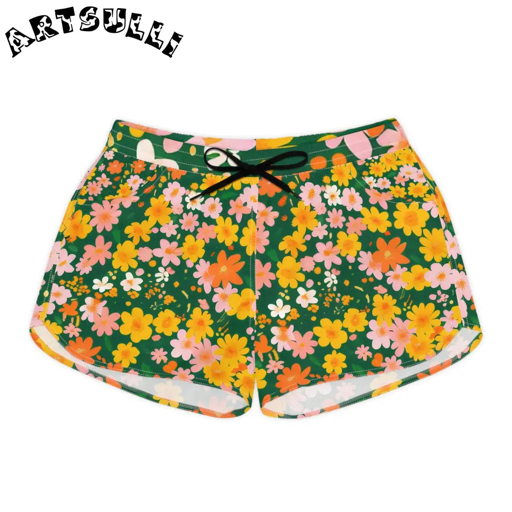 Women's Casual Shorts (AOP), Artsulli - Art is Long, Life is Short, All Over Prints, Size, S, Color, Black drawstring, , , 16502288132248811430