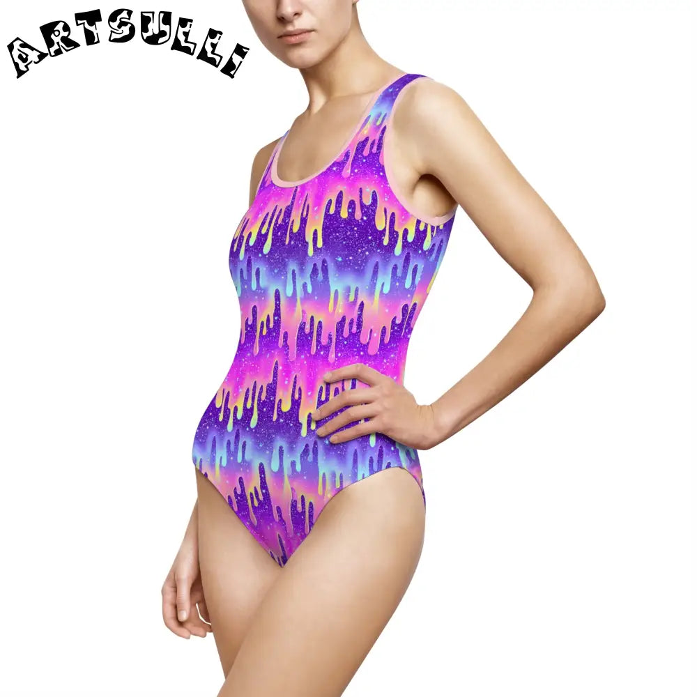 Women's Classic One-Piece Swimsuit (AOP), Artsulli - Art is Long, Life is Short, All Over Prints, , , , , , , 