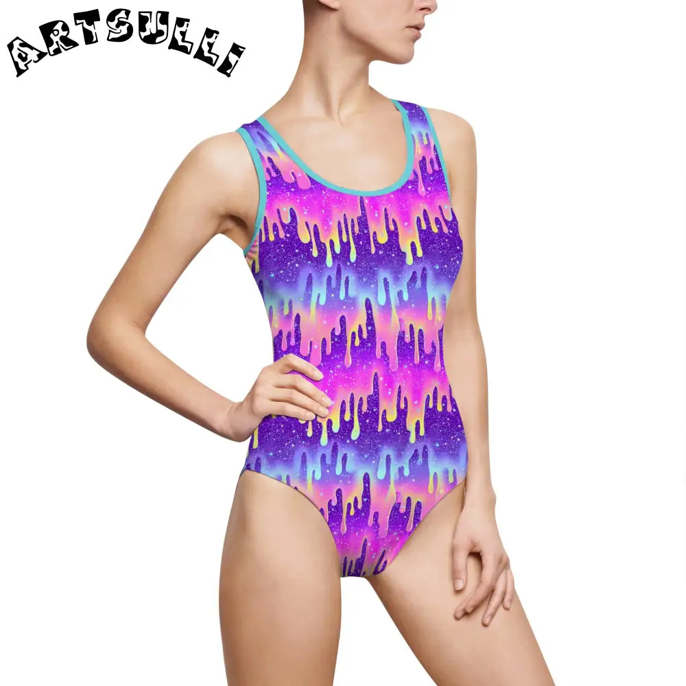 Women's Classic One-Piece Swimsuit (AOP), Artsulli - Art is Long, Life is Short, All Over Prints, Size, XS, Color, Ocean, , , 30615302860921648620