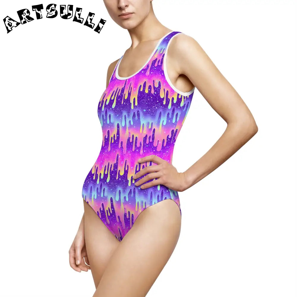 Women's Classic One-Piece Swimsuit (AOP), Artsulli - Art is Long, Life is Short, All Over Prints, , , , , , , 