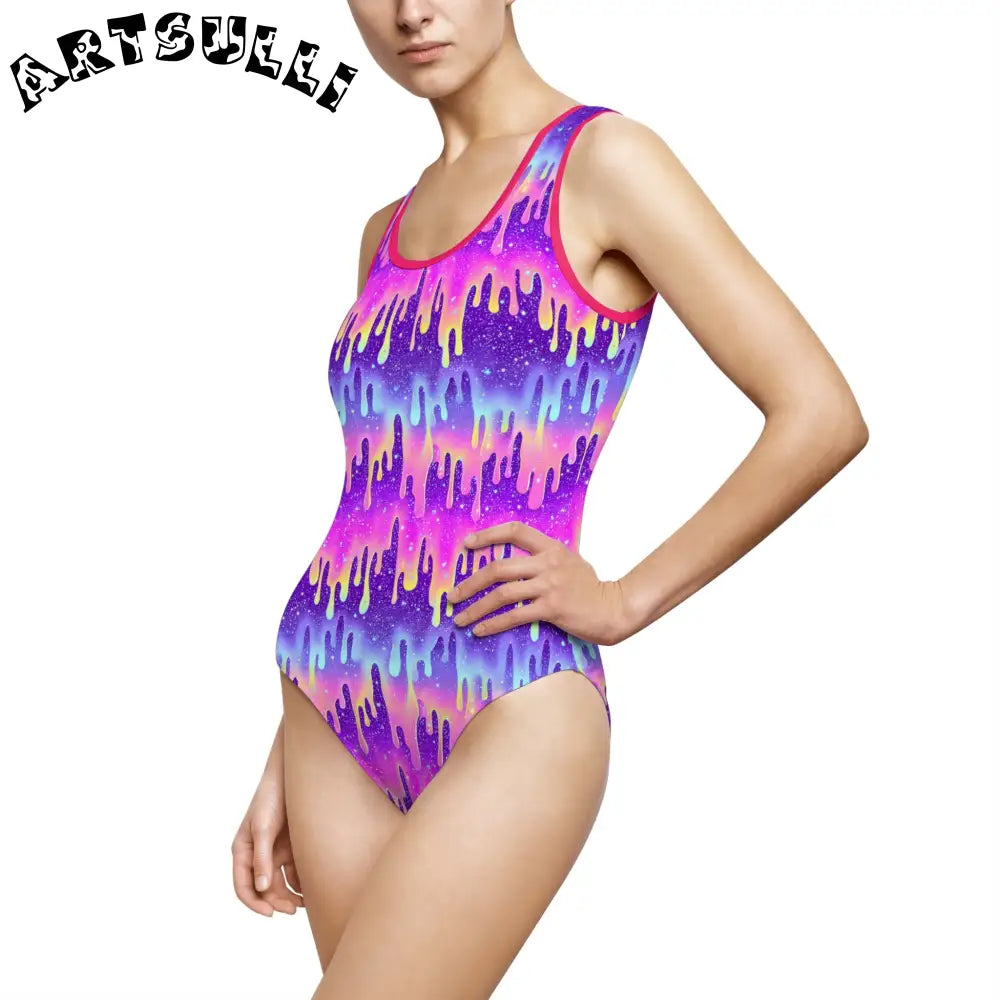 Women's Classic One-Piece Swimsuit (AOP), Artsulli - Art is Long, Life is Short, All Over Prints, , , , , , , 