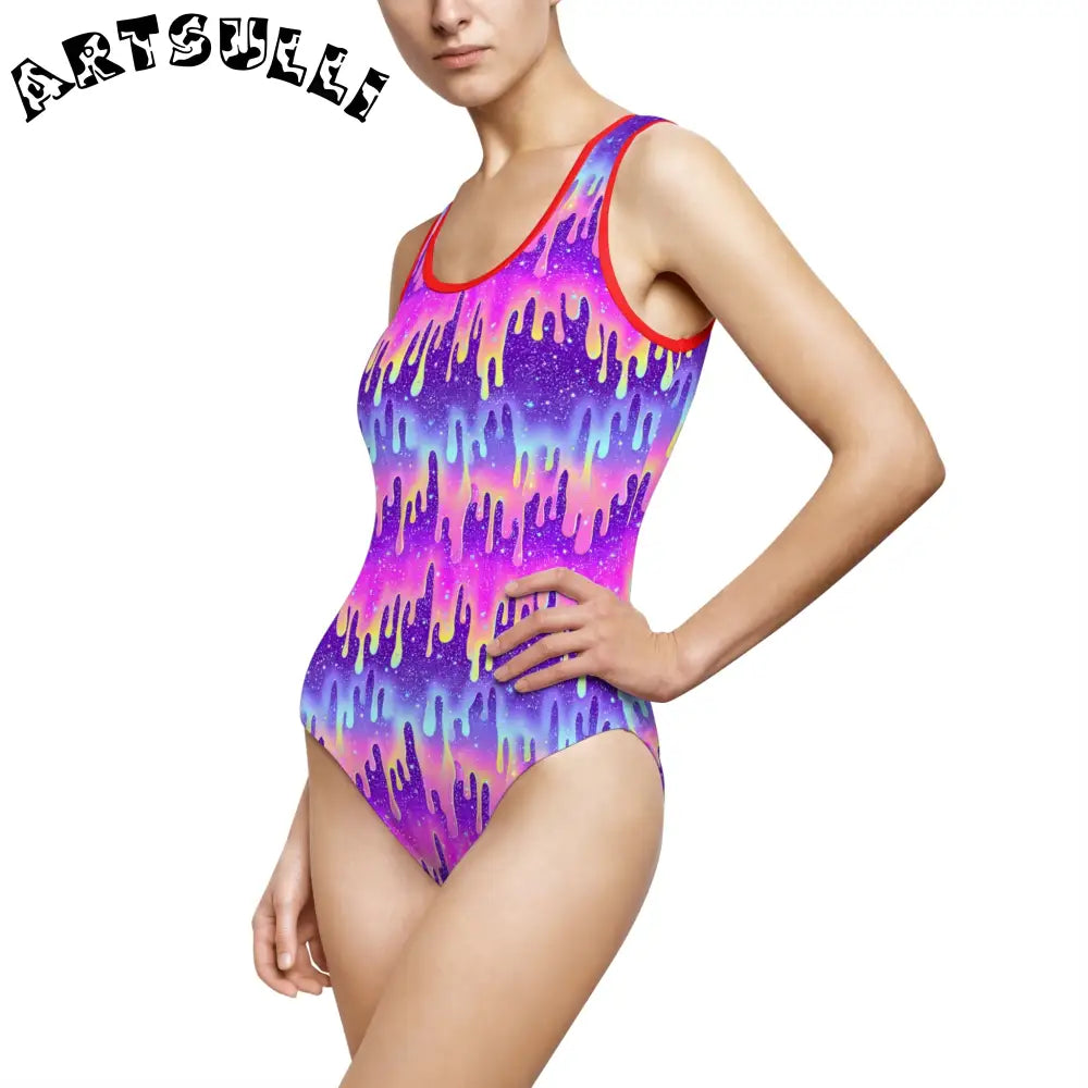 Women's Classic One-Piece Swimsuit (AOP), Artsulli - Art is Long, Life is Short, All Over Prints, , , , , , , 