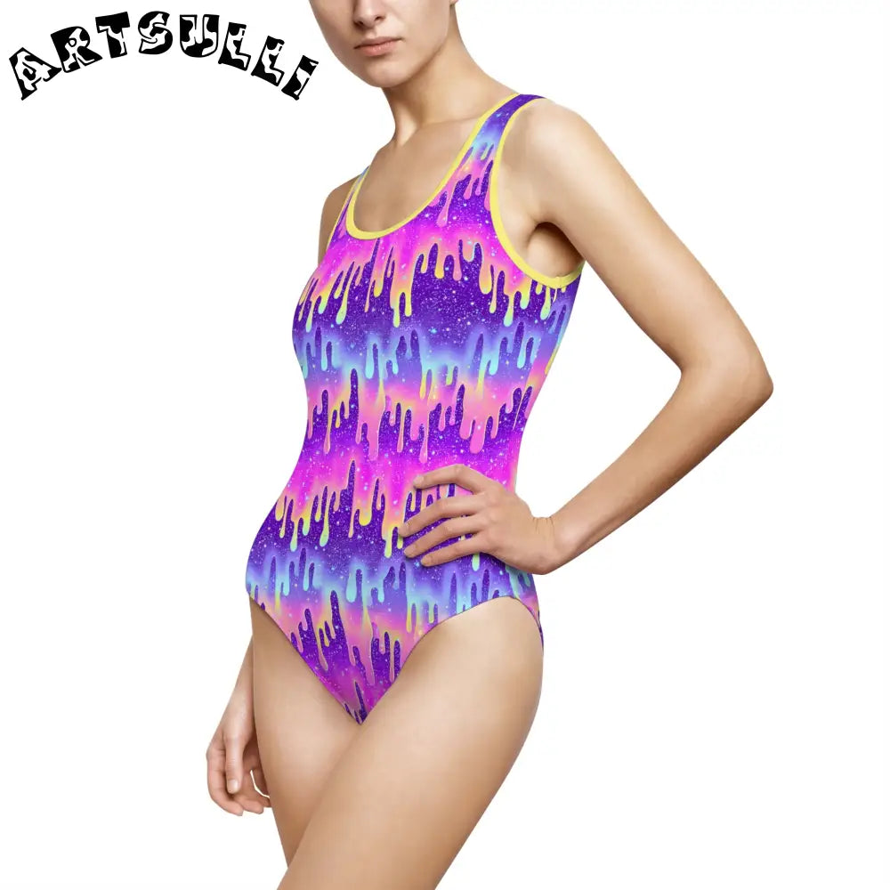 Women's Classic One-Piece Swimsuit (AOP), Artsulli - Art is Long, Life is Short, All Over Prints, , , , , , , 