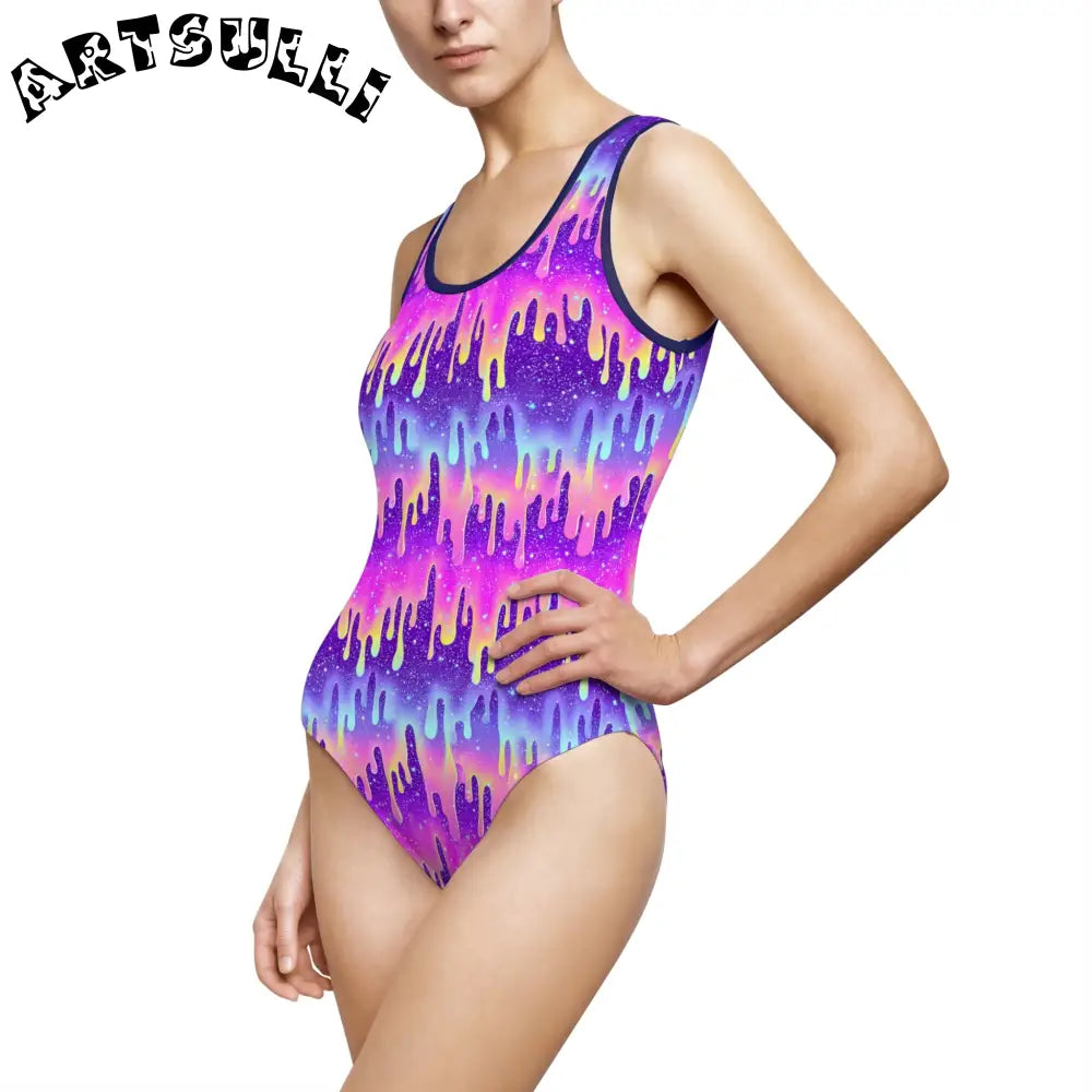 Women's Classic One-Piece Swimsuit (AOP), Artsulli - Art is Long, Life is Short, All Over Prints, , , , , , , 