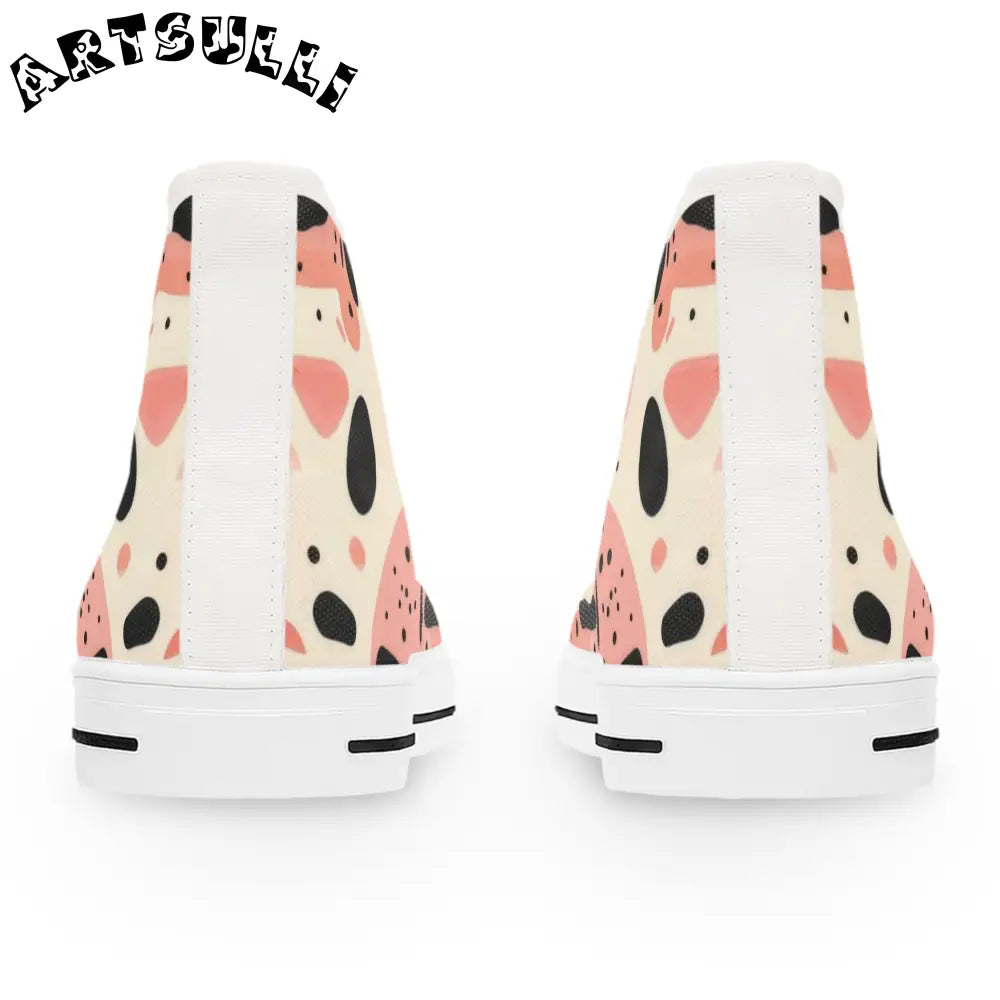 Womens Cow Print Breathable Polyester Canvas High Top Sneakers, Artsulli - Art is Long, Life is Short, Shoes, , , , , , , 