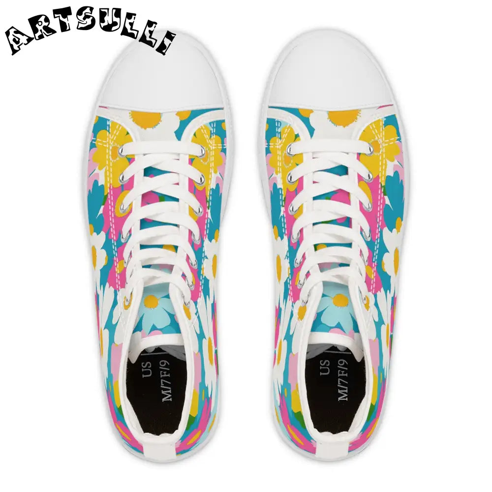 Womens Floral Art Printed Breathable Canvas High Tops, Artsulli - Art is Long, Life is Short, Shoes, , , , , , , 