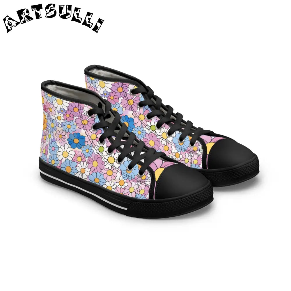 JAKKOUTTHEBXX Women’s Floral High Top Canvas Sneakers 2025