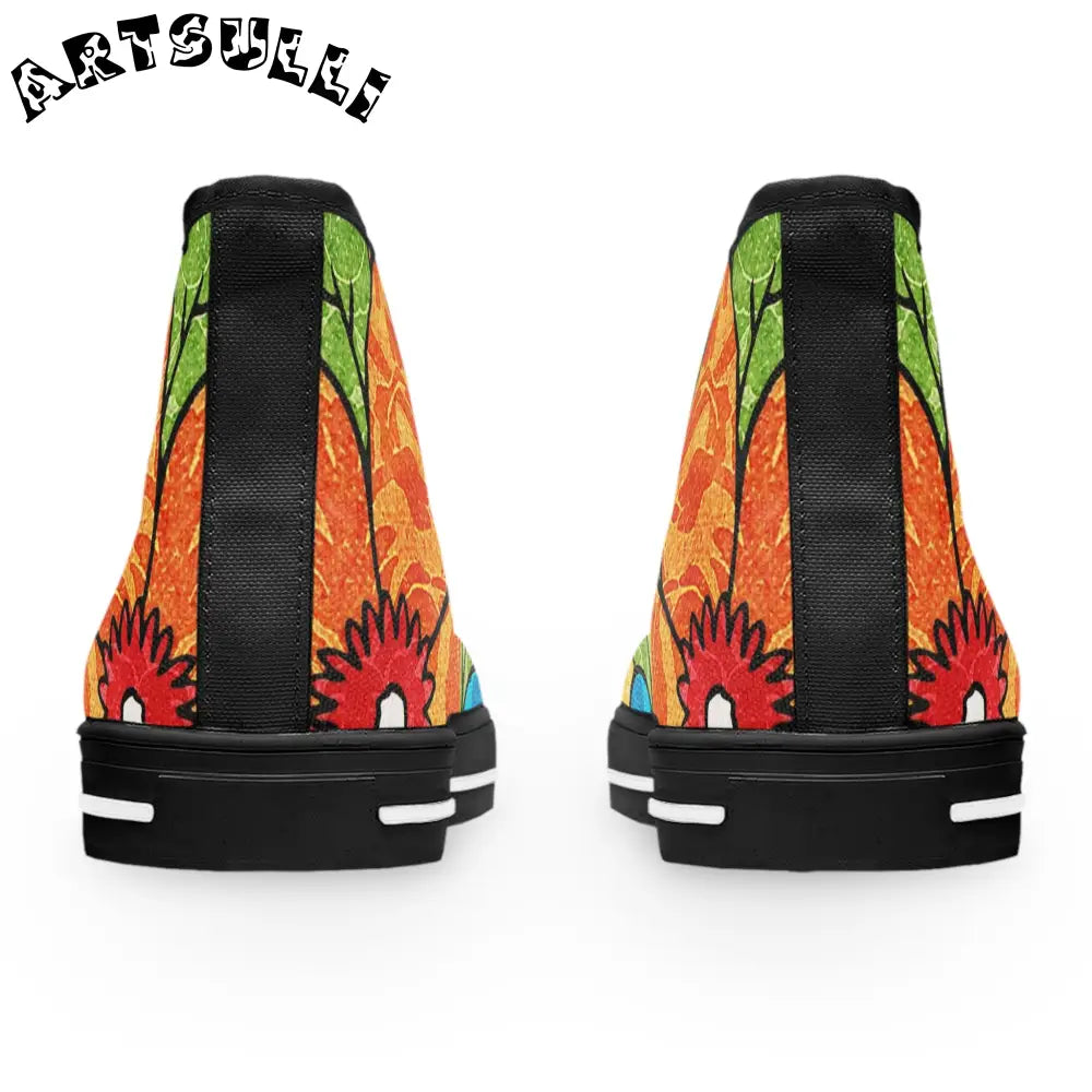 Women’s High Top Breathable Polyester Canvas Sneakers, Artsulli - Art is Long, Life is Short, Shoes, , , , , , , 