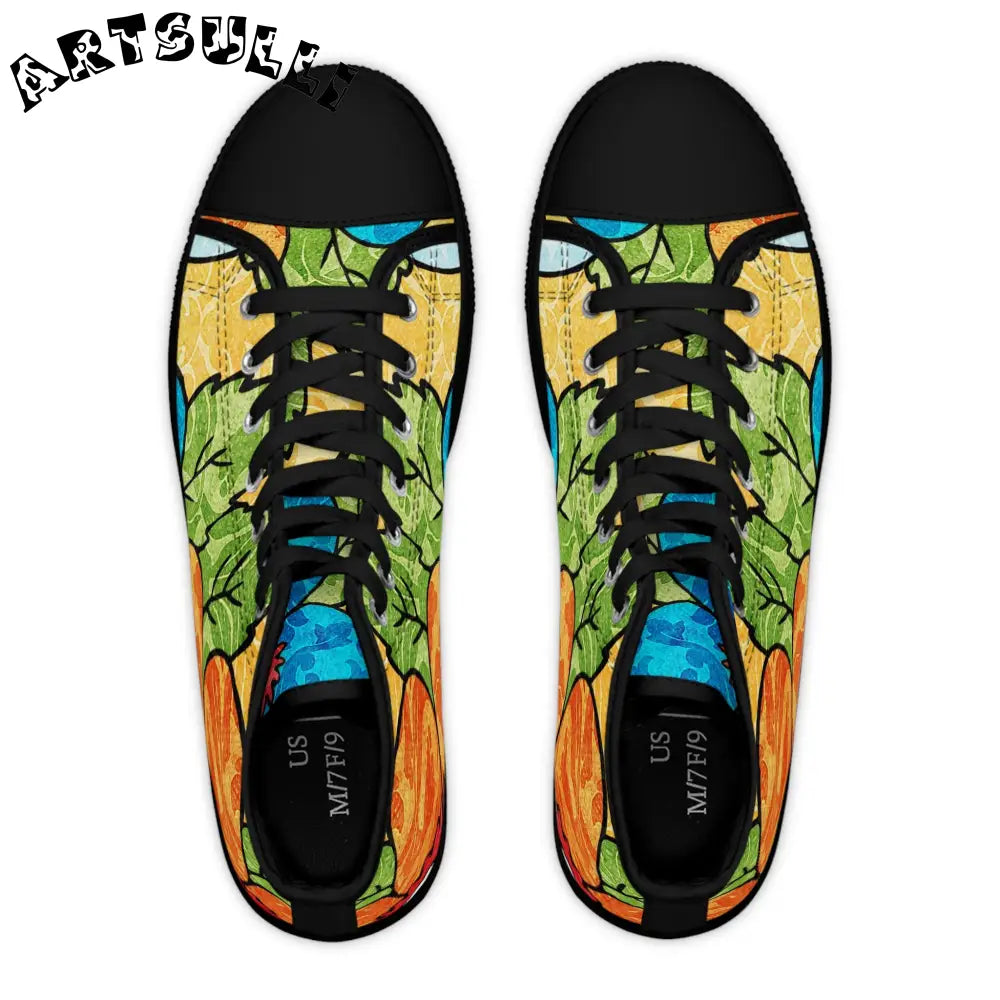 Women’s High Top Breathable Polyester Canvas Sneakers, Artsulli - Art is Long, Life is Short, Shoes, , , , , , , 