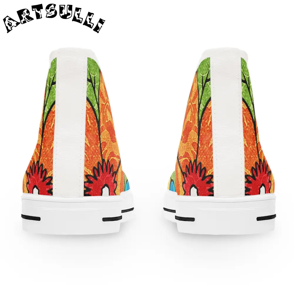 Women’s High Top Breathable Polyester Canvas Sneakers, Artsulli - Art is Long, Life is Short, Shoes, , , , , , , 