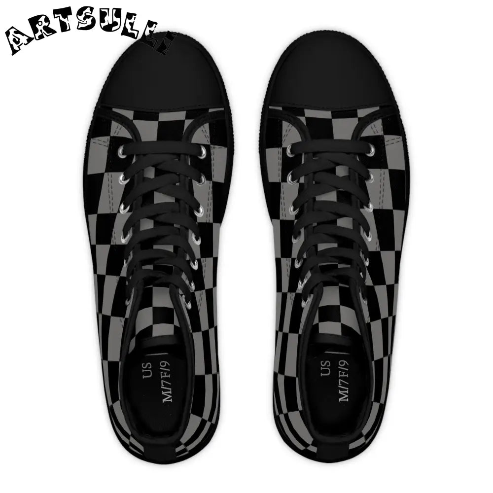 Women’s High Top Breathable Polyester Canvas Sneakers, Artsulli - Art is Long, Life is Short, Shoes, , , , , , , 