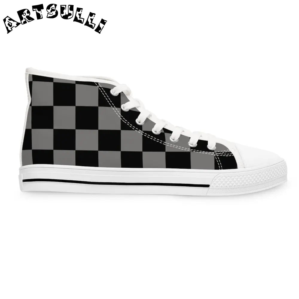 Women’s High Top Breathable Polyester Canvas Sneakers, Artsulli - Art is Long, Life is Short, Shoes, , , , , , , 