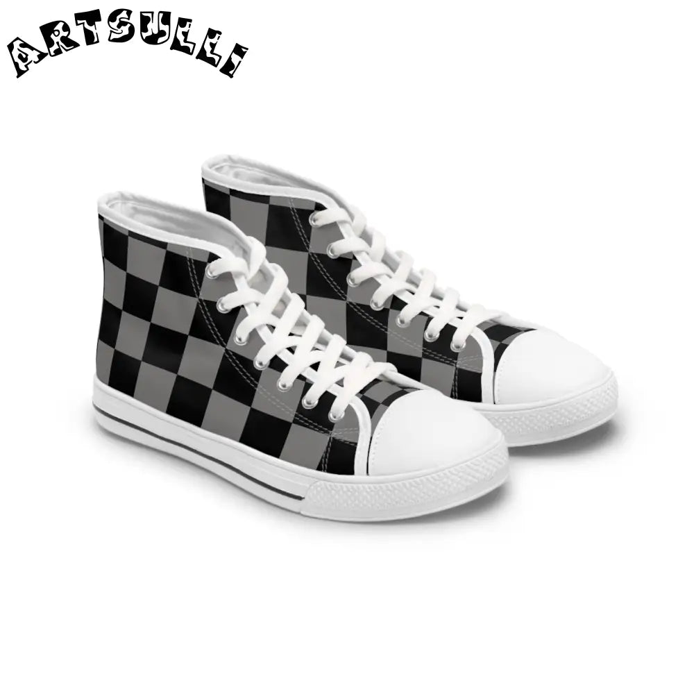 Women’s High Top Breathable Polyester Canvas Sneakers, Artsulli - Art is Long, Life is Short, Shoes, Size, US 5.5, Color, White sole, , , 26043088464379019630