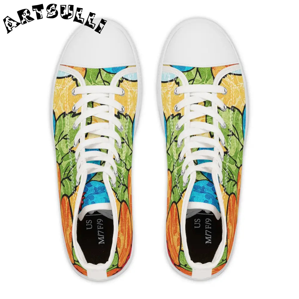 Women’s High Top Breathable Polyester Canvas Sneakers, Artsulli - Art is Long, Life is Short, Shoes, , , , , , , 