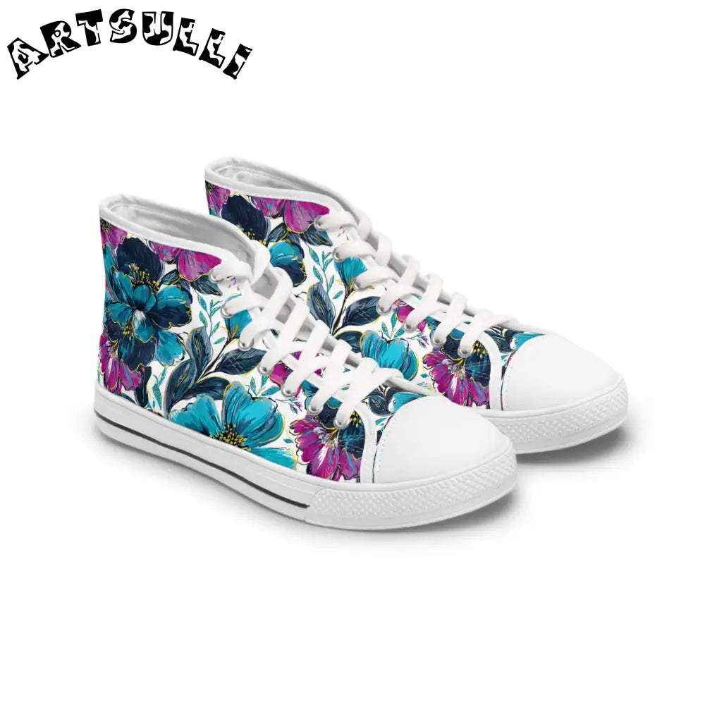 Women's High Top Sneakers, Artsulli - Art is Long, Life is Short, Shoes, Size, US 5.5, Color, White sole, , , 11941688542434280322