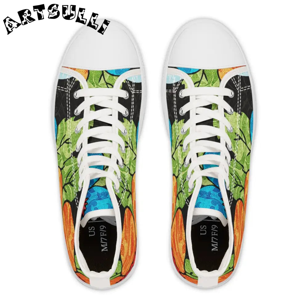 Womens High Tops with Hi-Poly Deodorant Canvas, Artsulli - Art is Long, Life is Short, Shoes, , , , , , , 