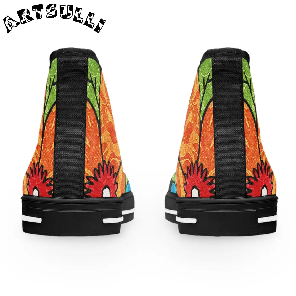 Womens High Tops with Hi-Poly Deodorant Canvas, Artsulli - Art is Long, Life is Short, Shoes, , , , , , , 