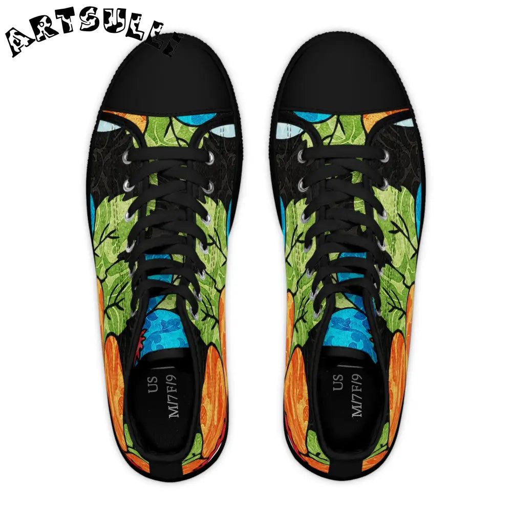 Womens High Tops with Hi-Poly Deodorant Canvas, Artsulli - Art is Long, Life is Short, Shoes, , , , , , , 