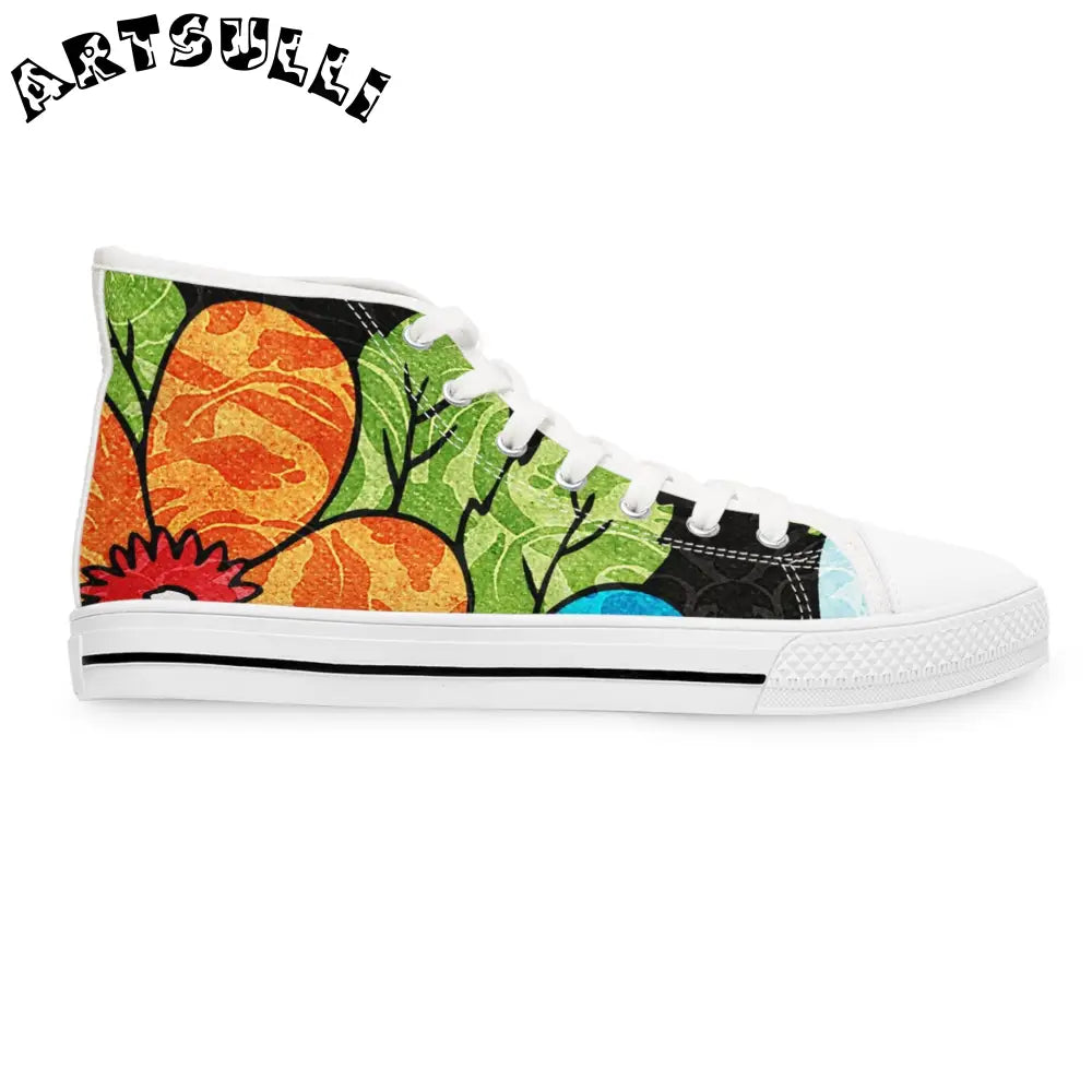 Womens High Tops with Hi-Poly Deodorant Canvas, Artsulli - Art is Long, Life is Short, Shoes, , , , , , , 