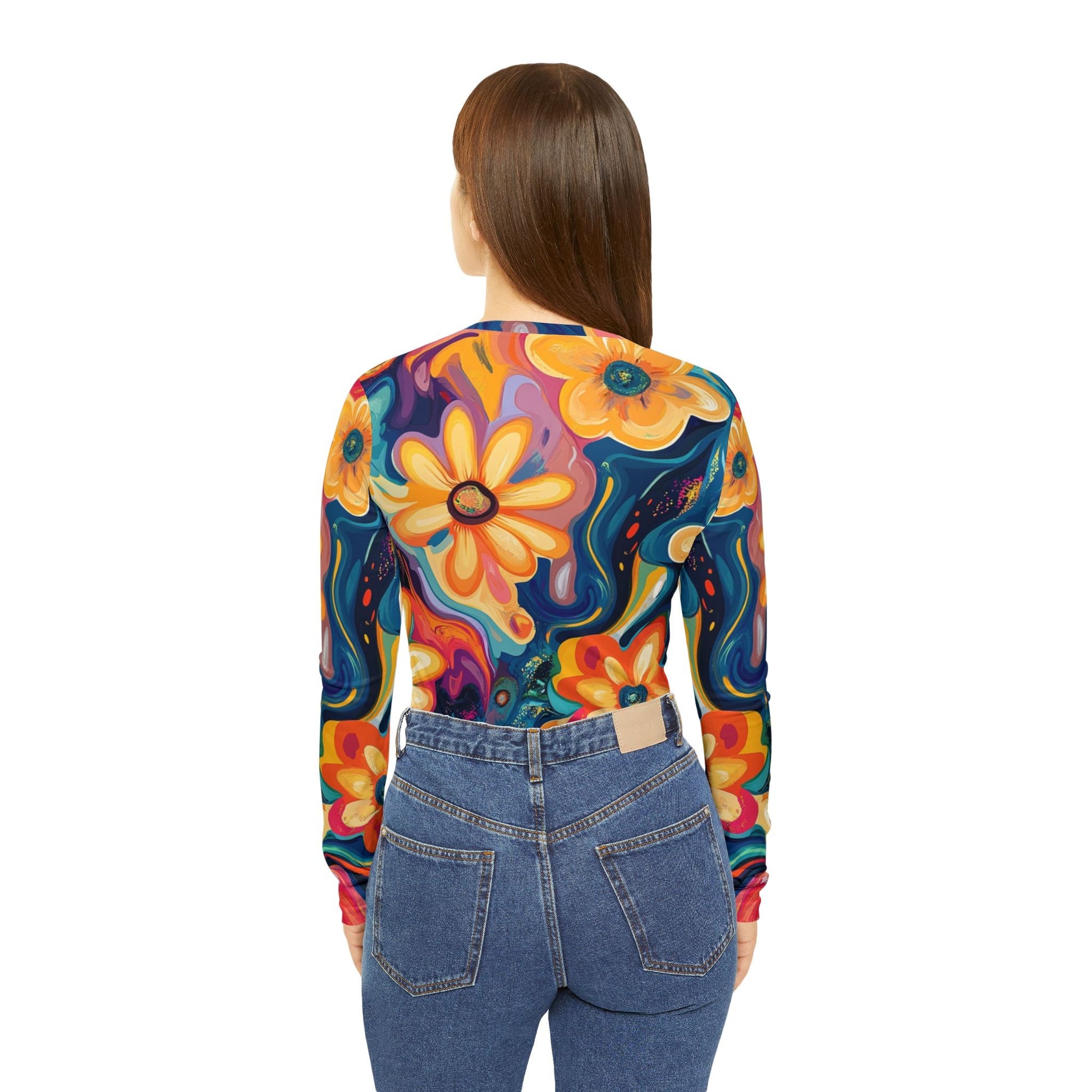 Printify Women’s Long Sleeve V-neck Shirt (AOP) 2025