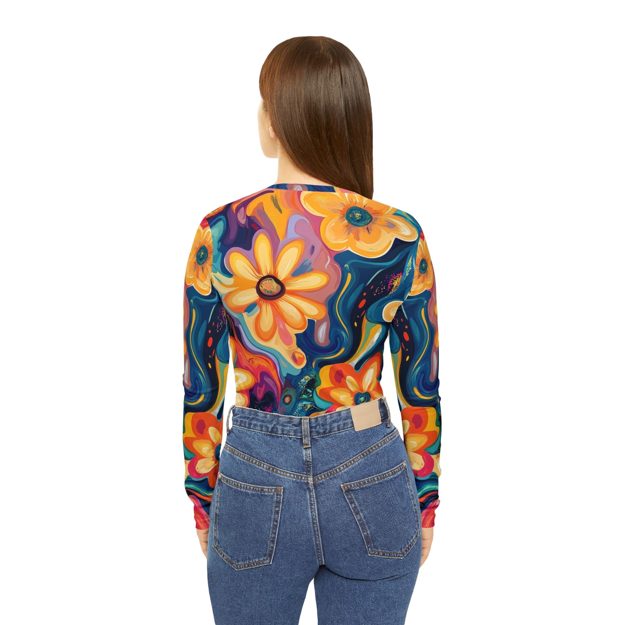 Printify Women’s Long Sleeve V-neck Shirt (AOP) 2025