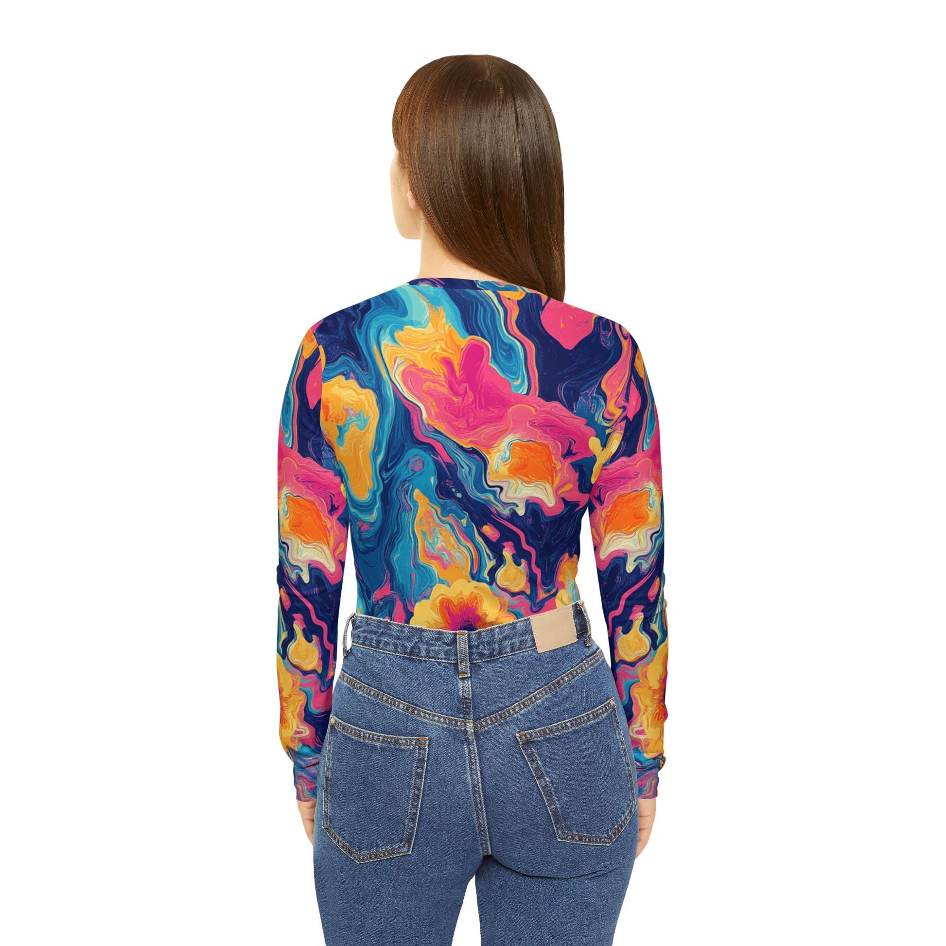 Printify Women’s Long Sleeve V-neck Shirt (AOP) 2025