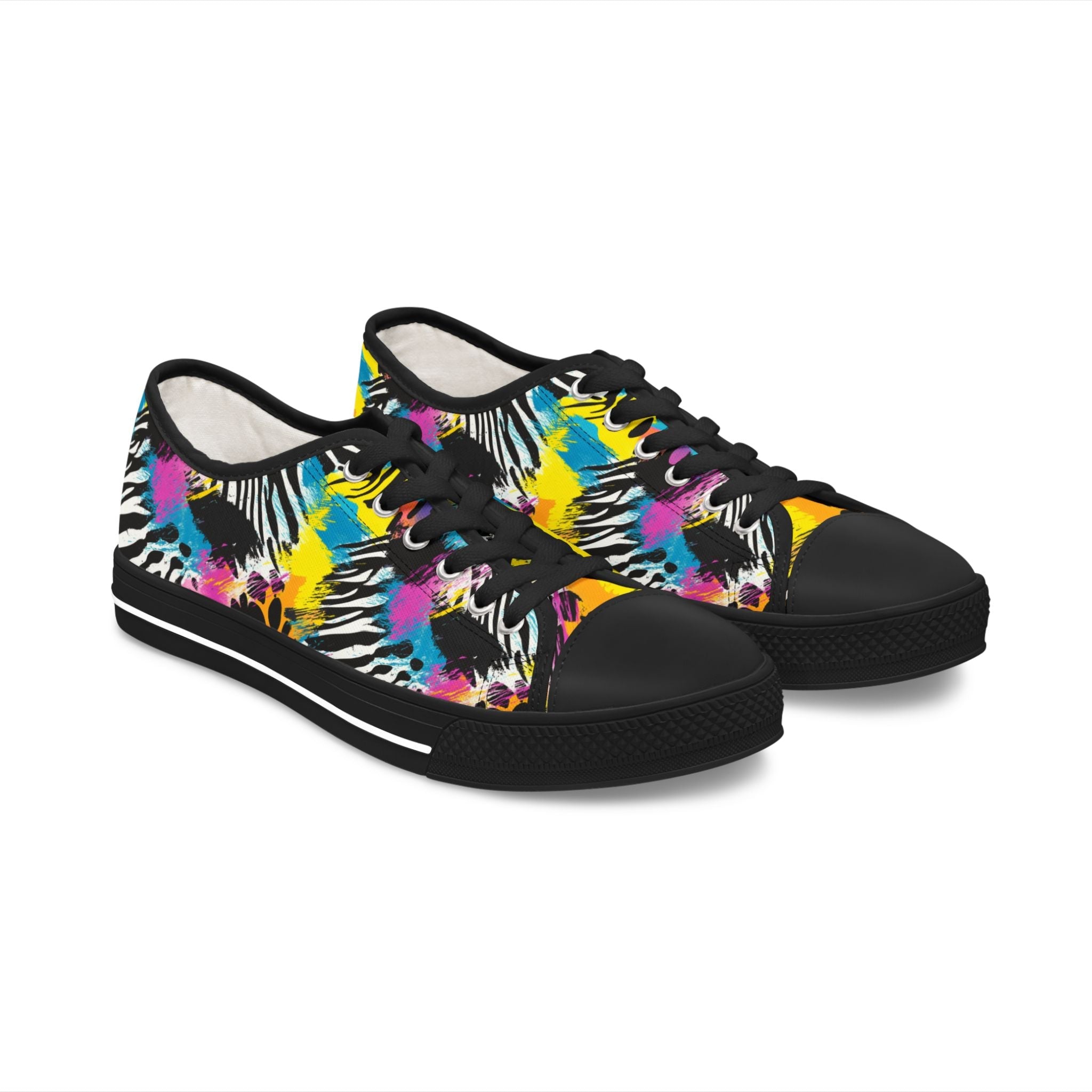 Women's Low Top Sneakers, Artsulli - Art is Long, Life is Short, Shoes, Size, US 5.5, Color, Black sole, , , 24312283071196142816