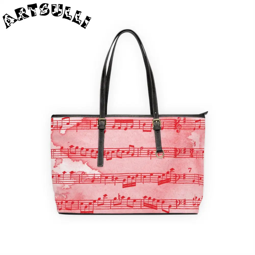 Womens Music Note Shoulder Bag, Artsulli - Art is Long, Life is Short, Bags, Size, 17" x 11", Color, Black, , , 59633129483523847648