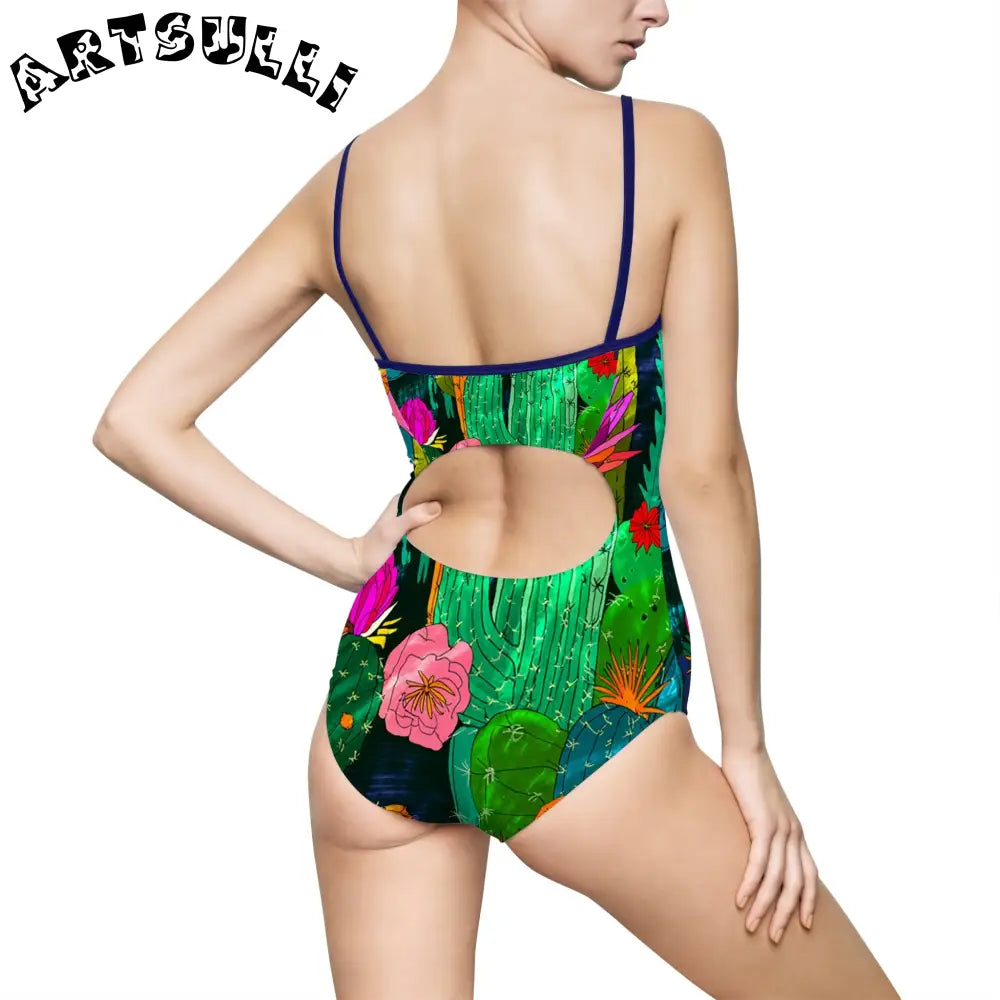 Women's One-piece Swimsuit (AOP), Artsulli - Art is Long, Life is Short, All Over Prints, , , , , , , 