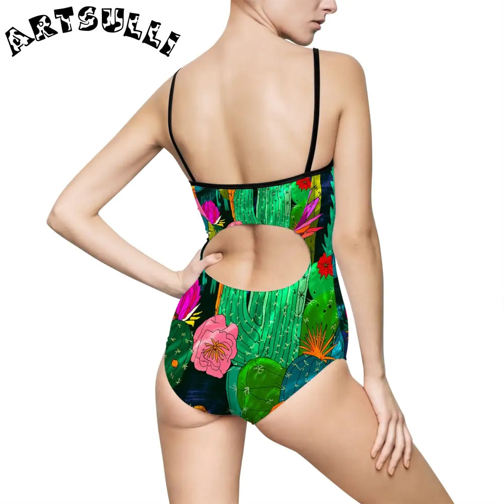 Women's One-piece Swimsuit (AOP), Artsulli - Art is Long, Life is Short, All Over Prints, , , , , , , 